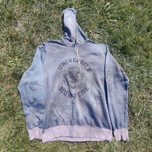 Authentic 'APC' university of nowhere custom dyed faded grey hoodie men's L